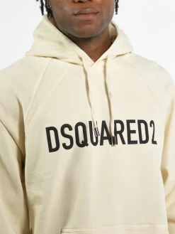 DSQUARED Felpe<FELPA HERCA FIT HOODIE Beige