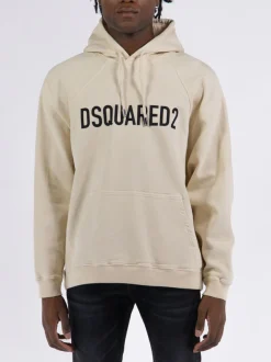 DSQUARED Felpe<FELPA HERCA FIT HOODIE Beige
