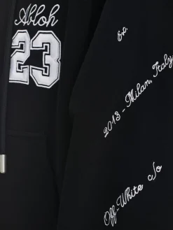 OFF-WHITE Felpe<FELPA HOODIE 23 LOGO SKATE Bianco, Nero