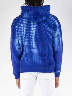 MARCELO BURLON Felpe<FELPA HOODIE AOP SOUNDWAVES Blu
