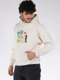 DROLE DE MONSIEUR Felpe<FELPA HOODIE APRES-MIDI Azzurro, Beige, Bianco, Marrone, Nero, Rosa, Verde