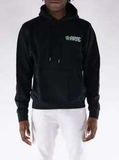ARTE Felpe<FELPA HOODIE CIRCLE FLOWER BACK PRINT Bianco, Nero, Verde