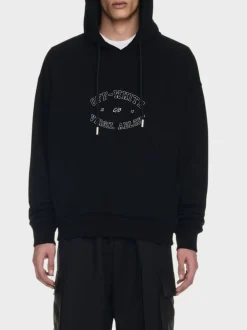 OFF-WHITE Felpe<FELPA HOODIE COLLEGE SKATE Bianco, Nero
