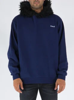 MARNI Felpe<FELPA HOODIE CON LOGO Bianco, Blu, Nero
