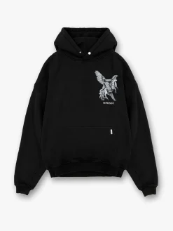 REPRESENT CLOTHING Felpe<FELPA HOODIE ELEGANCE IN MOTION Grigio, Nero