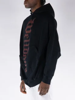 WE11DONE Felpe<FELPA HOODIE FLARE ZIP-UP Nero, Rosso