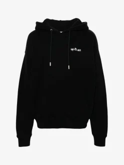 OFF-WHITE Felpe<FELPA HOODIE FLOWER ARROW SKATE Bianco, Nero