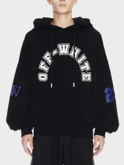 OFF-WHITE Felpe<FELPA HOODIE FOOTBALL Bianco, Nero