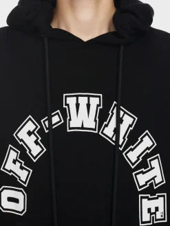 OFF-WHITE Felpe<FELPA HOODIE FOOTBALL Bianco, Nero
