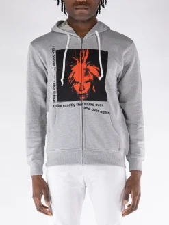 COMME DES GARCONS SHIRT Felpe<FELPA HOODIE FULL ZIP Grigio, Nero, Rosso