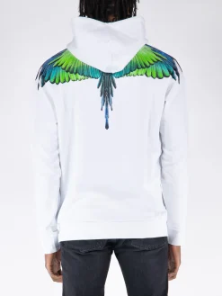 MARCELO BURLON Felpe<FELPA HOODIE ICON WINGS Verde