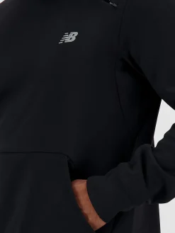 NEW BALANCE Felpe<FELPA HOODIE IN MAGLIA TECH Nero