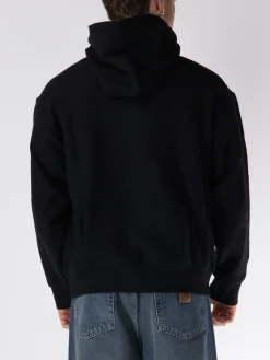 CARHARTT WIP Felpe<FELPA HOODIE LABEL SCRIPT Bianco, Nero