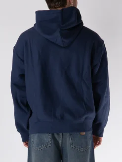 CARHARTT WIP Felpe<FELPA HOODIE LABEL SCRIPT Arancione, Blu