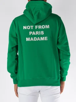 DROLE DE MONSIEUR Felpe<FELPA HOODIE LE SLOGAN Bianco, Verde