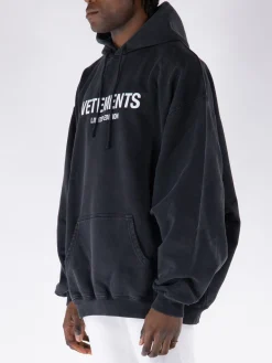 VETEMENTS Felpe<FELPA HOODIE LIMITED EDITION Bianco, Nero