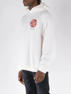 MARNI Felpe<FELPA HOODIE LOGO BOX Bianco, Rosso