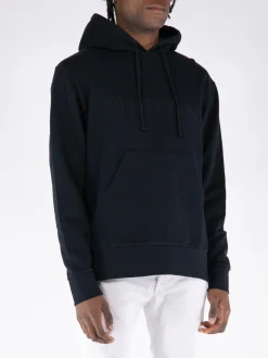 JW ANDERSON Felpe<FELPA HOODIE LOGO EMBROIDERY Nero