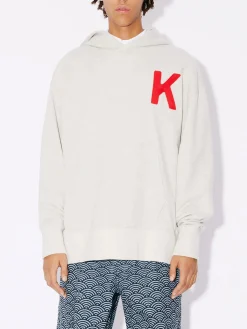 KENZO Felpe<FELPA HOODIE LUCKY TIGER OVERSIZE Bianco, Rosso