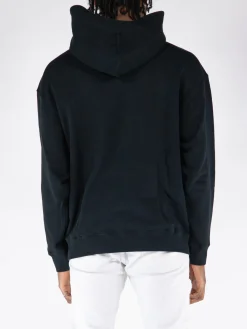 MARCELO BURLON Felpe<FELPA HOODIE MACRAME CROSS PATCH Arancione, Nero