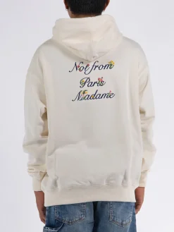 DROLE DE MONSIEUR Felpe<FELPA HOODIE NOT FROM PARIS Beige, Nero