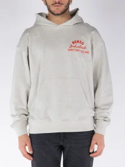 KENZO Felpe<FELPA HOODIE OVERSIZE DRAWN VARSITY Bianco, Rosso