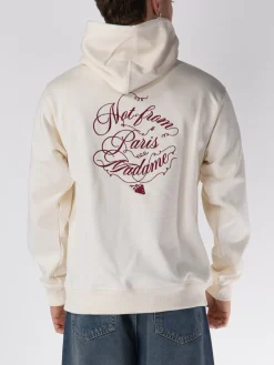 DRÔLE DE MONSIEUR Felpe<FELPA HOODIE SLOGAN VIGNES Bianco, Rosso