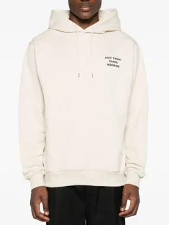 DRÔLE DE MONSIEUR Felpe<FELPA LE HOODIE SLOGAN Bianco