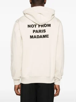 DRÔLE DE MONSIEUR Felpe<FELPA LE HOODIE SLOGAN Bianco