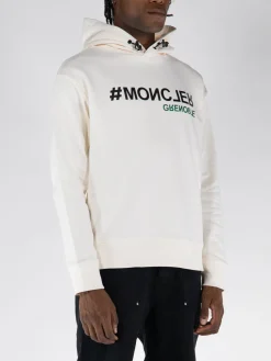 MONCLER GRENOBLE Felpe<FELPA LOGO Bianco, Nero