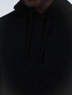 JW ANDERSON Felpe<FELPA LOGO EMBROIDERY HOODIE Nero