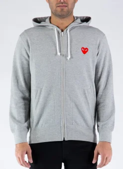 Felpe<FELPA PLAY ZIPPED HOODED Grigio