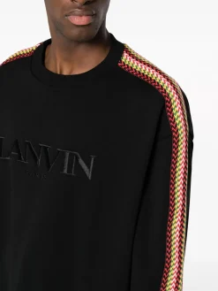 LANVIN Felpe<FELPA SIDE CURB OVERSIZED Nero
