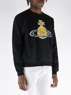 VIVIENNE WESTWOOD Felpe<FELPA TIME MACHINE RAGLAN Giallo, Nero