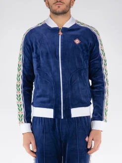 CASABLANCA Felpe<FELPA VELOUR LAUREL Bianco, Blu