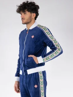 CASABLANCA Felpe<FELPA VELOUR LAUREL Bianco, Blu