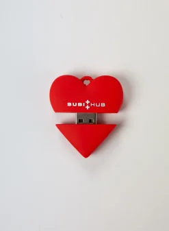 Articoli E Accessori Hi-Tech<FLASH DRIVE RED HEART SUSIHUB Rosso
