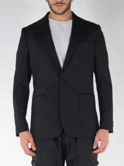 PALM ANGELS Giacche<GIACCA BLAZER MONOGRAM Nero