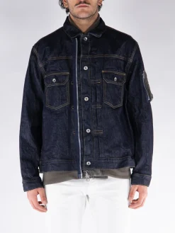 SACAI Giacche<GIACCA SA IN DENIM Blu