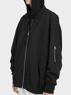 MM6 MAISON MARGIELA Giacche<GIACCA BOMBER IN TWILL DI COTONE Nero