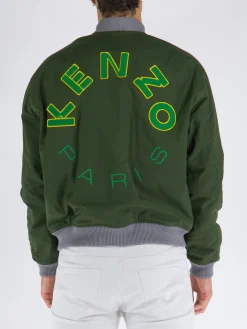 KENZO Giacche<GIACCA BOMBER VARSITY Giallo, Grigio, Verde
