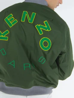 KENZO Giacche<GIACCA BOMBER VARSITY Giallo, Grigio, Verde