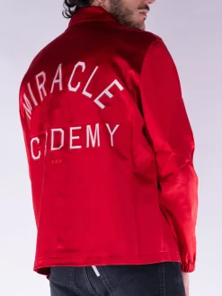 NAHMIAS Giacche<GIACCA COACH IN SETA MIRACLE ACADEMY Bianco, Rosso