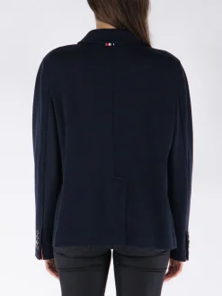 THOM BROWNE Giacche<GIACCA CROPPED SACK IN WOOL MILANO Nero