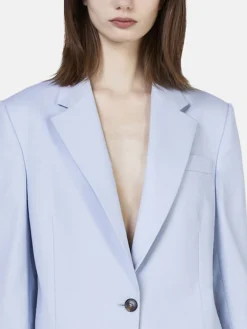 STELLA MCCARTNEY Giacche<GIACCA FLANNEL BOYFRIEND Azzurro