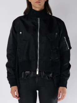 SACAI Giacche<GIACCA FULL ZIP MULTI STRATO Nero