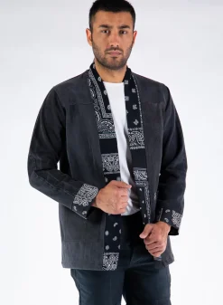 Giacche<GIACCA KIMONO NORAGI IN DENIM Bianco, Grigio, Nero