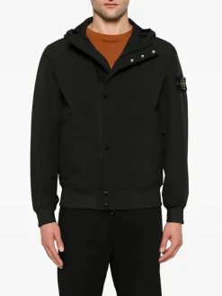 STONE ISLAND Giacche<GIACCA LIGHT SOFTSHELL Nero