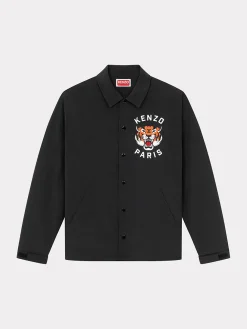 KENZO Giacche<GIACCA LUCKY TIGER PADDED COACH Arancione, Nero