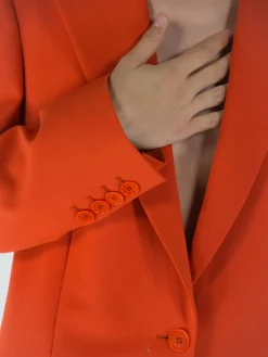STELLA MCCARTNEY Giacche<GIACCA SARTORIALE TWILL Arancione